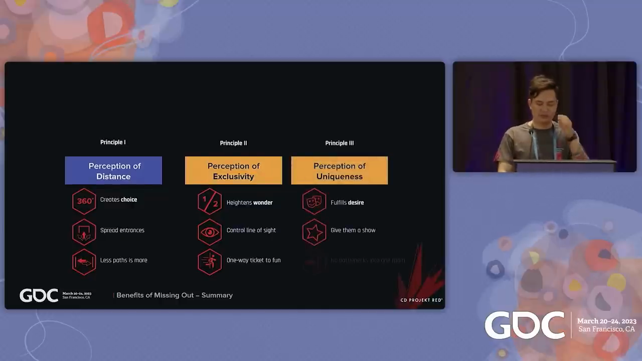 Summary — Three principles: Perception of Distance (creates choice), Perception of Exclusivity (heightens wonder), Perception of Uniqueness (fulfills desire)